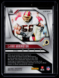 2024 Panini Prizm Football Lavar Arrington Green Prizm #295 - back