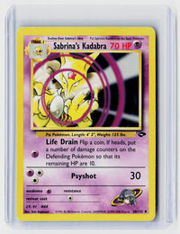 2000 Pokémon Gym Heroes Sabrina's Kadabra 58/132 - front