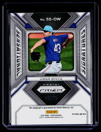 2024 Panini Prizm Baseball Sensational Signatures Owen White Auto /25 #SS-OW - back