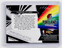 2021-22 Panini Prizm Basketball Damian Lillard #7 Portland Trail Blazers - back