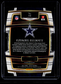 2021 Panini Select Football Concourse Ezekiel Elliott #11 Cowboys - back