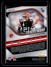 2025 Panini Prizm Football Denzel Ward #90 Cleveland Browns - back