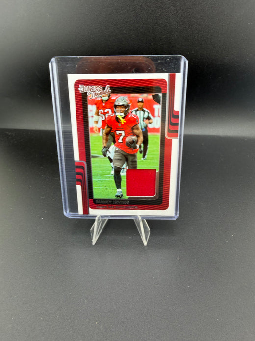 2025 Panini Donruss Football Bucky Irving Jersey Kings Memorabilia Card DIH-BIG - front