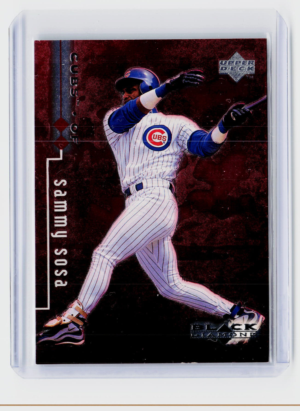 1999 Upper Deck Black Diamond Diamond Cut Sammy Sosa #18 /1998 - front