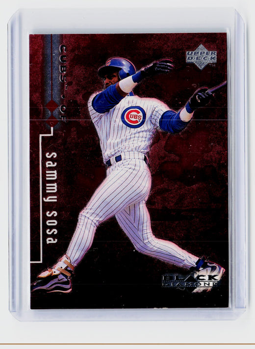 1999 Upper Deck Black Diamond Diamond Cut Sammy Sosa #18 /1998 - front