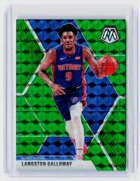 2019-20 Panini Mosaic Green Mosaic Langston Galloway #47 Detroit Pistons - front