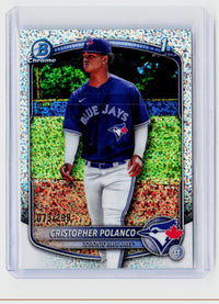 2025 Bowman Chrome Prospects Christopher Polanco Speckle Refractor /299 BCP-162 - front