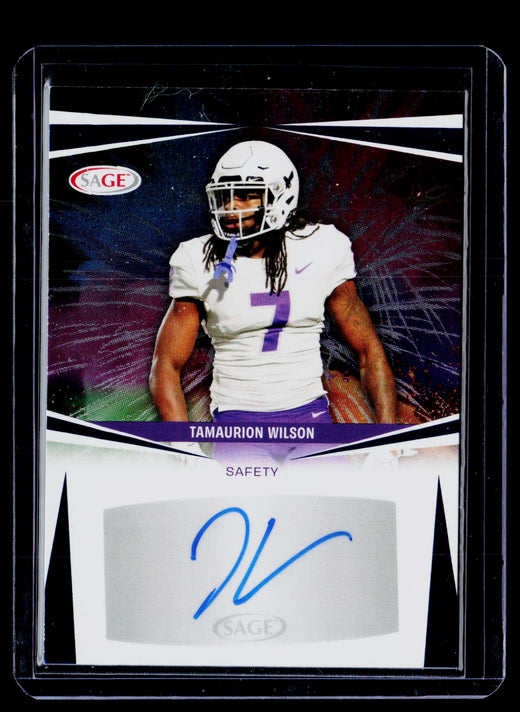 2025 SAGE Autograph TaMaurion Wilson Autograph Card #A-TW2 - front