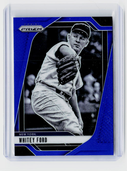 2025 Panini Prizm Baseball Whitey Ford Blue Prizm #40 195/199 - front