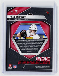 2025 Panini Mosaic Epic Performers Trey McBride #10 Arizona Cardinals - back