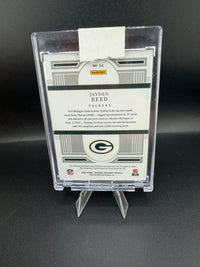 2023 Panini National Treasures Crossover Rookie Patch Autographs Jayden Reed #14 /99 - back