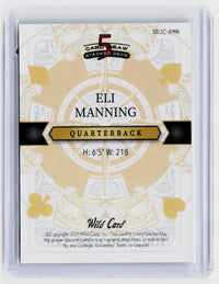 2024 Wild Card 5 Card Draw Stacked Deck Eli Manning 5/5 - back