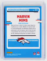 2023 Panini Donruss Optic Football Marvin Mims Jr. Rated Rookie #231 Denver Broncos - back
