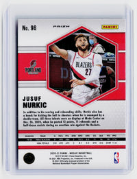 2020-21 Panini Mosaic Pink Camo Jusuf Nurkic #96 Portland Trail Blazers - back