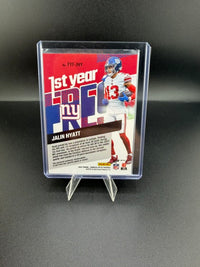 2023 Panini Donruss Optic Football 1st Year Fresh Jalin Hyatt #FYF-JHY Rookie Memorabilia Card - back