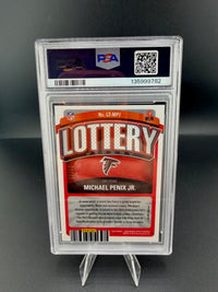 2024 Panini Contenders Optic Lottery Ticket Black Scope Michael Penix Jr. RC /25 PSA 9 - back