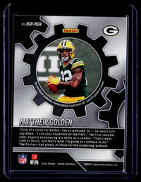 2025 Panini Prizm Football Rookie Gear Matthew Golden #RGR-MGN Green Bay Packers - back