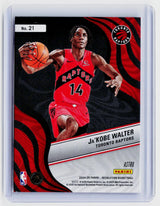 2024-25 Panini Revolution Ja'Kobe Walter Rookie Astro #21 Toronto Raptors - back