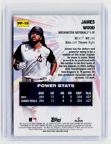 2025 Topps Chrome Power Players PP-19 James Wood RC Washington Nationals - back