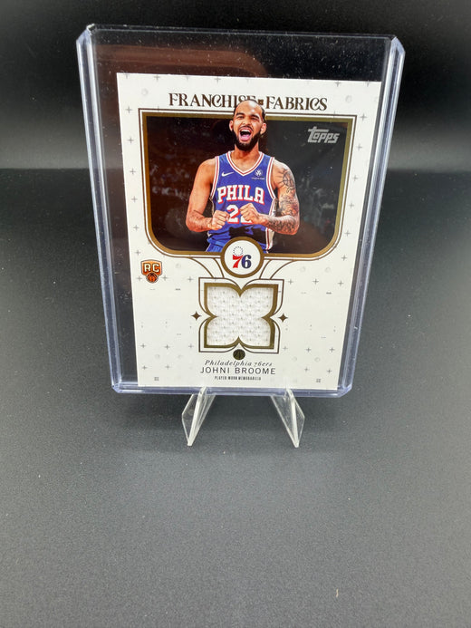 2024-25 Topps Basketball Johni Broome Transcend Fabrics Rookie Player-Worn Memorabilia Card FF-JO - front