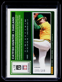 2025 Panini Donruss Optic Catfish Hunter Optic Orange #12 195/199 - back
