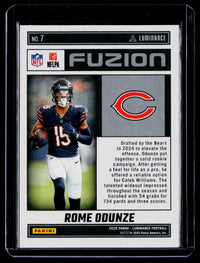 2025 Panini Luminance Football FUZION Rome Odunze #7 Chicago Bears - back
