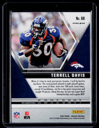 2020 Panini Mosaic Football Terrell Davis #68 Denver Broncos - back