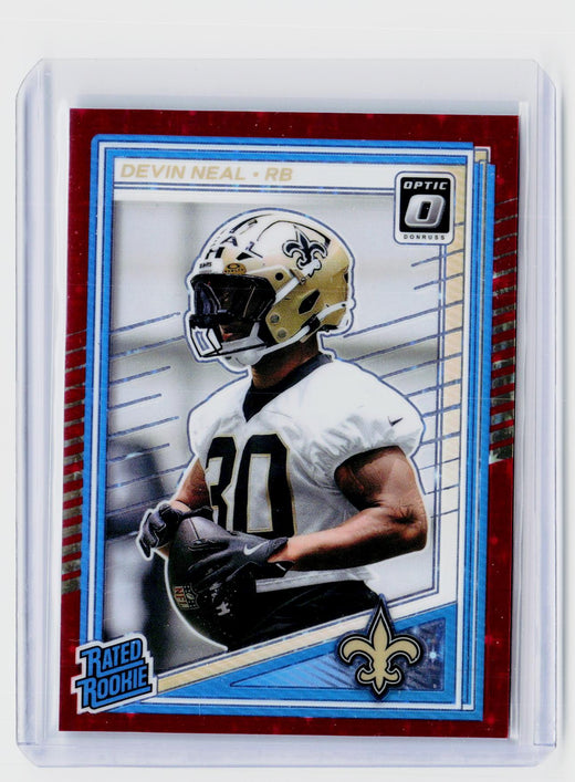 2025 Panini Donruss Optic Rated Rookie Devin Neal #282 New Orleans Saints - front