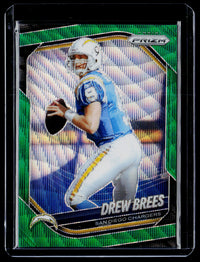 2025 Panini Prizm Football Drew Brees Green Wave #266 - front