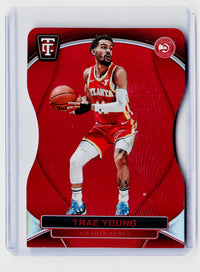 2024-25 Panini Totally Certified Trae Young #77 Mirror Red Platinum Die-Cut /125 - front