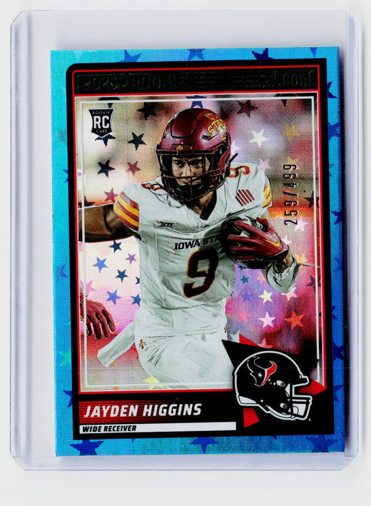 2025 Panini Score Football Jayden Higgins Rookies /499 - front