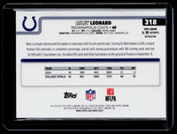 2025 Topps Chrome Refractor Riley Leonard RC #318 Colts - back