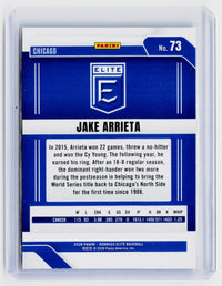 2026 Panini Donruss Elite Baseball Jake Arrieta Green #73 Chicago Cubs - back