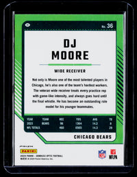 2024 Panini Donruss Optic Football DJ Moore #36 Chicago Bears - back