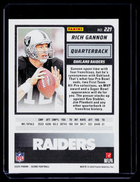 2025 Panini Score Football Rich Gannon #221 Score-a-Treat Base Pumpkins Raiders - back