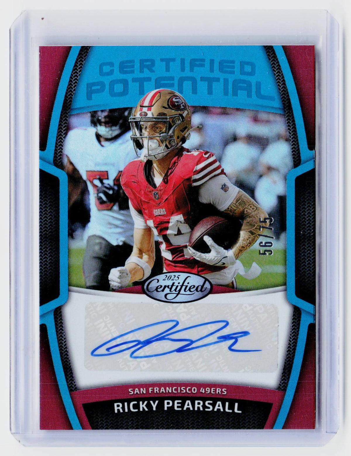 2025 Panini Certified Football Certified Potential Autograph Ricky Pearsall CPS-RPE 49ers - front