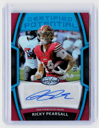 2025 Panini Certified Football Certified Potential Autograph Ricky Pearsall CPS-RPE 49ers - front