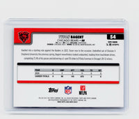 2025 Topps Chrome Tyson Bagent #54 RayWave Refractor Chicago Bears - back