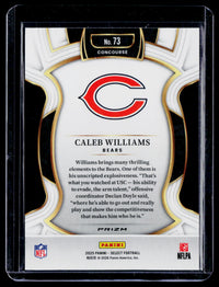 2025 Panini Select Football Caleb Williams Chicago Bears #73 Concourse - back