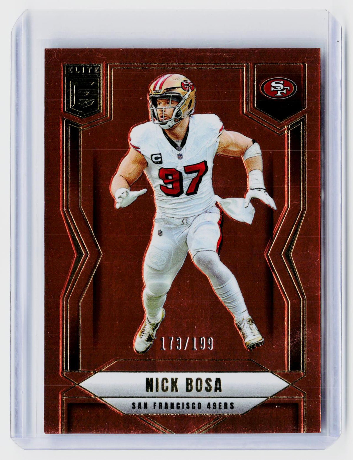 2025 Panini Donruss Elite Football Nick Bosa #93 /199 San Francisco 49ers - front