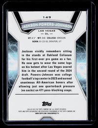 2025 Topps Resurgence Jackson Powers-Johnson #149 Raiders - back