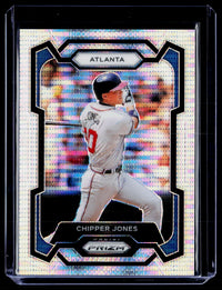 2024 Panini Prizm Baseball Chipper Jones #15 Blue Prizm 209/299 - front