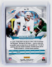 2024 Panini Phoenix Football Bradley Chubb #15 Miami Dolphins /299 - back