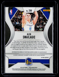 2019-20 Panini Prizm Basketball Alen Smailagic #299 Pink Ice Prizm RC - back