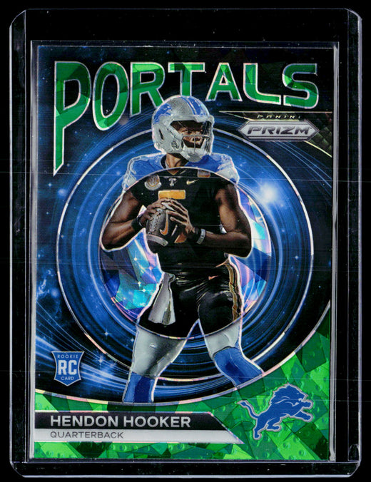 2023 Panini Prizm Football Portals Green Prizm Hendon Hooker RC #PO-2 - front