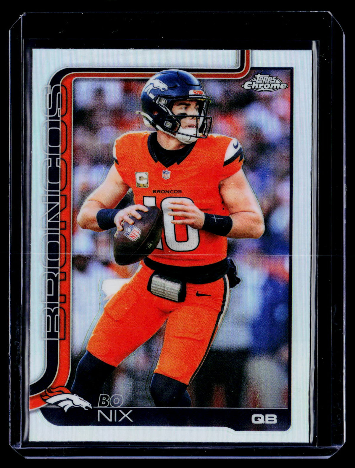 2024 Topps Chrome Refractor Bo Nix #88 Denver Broncos Rookie - front
