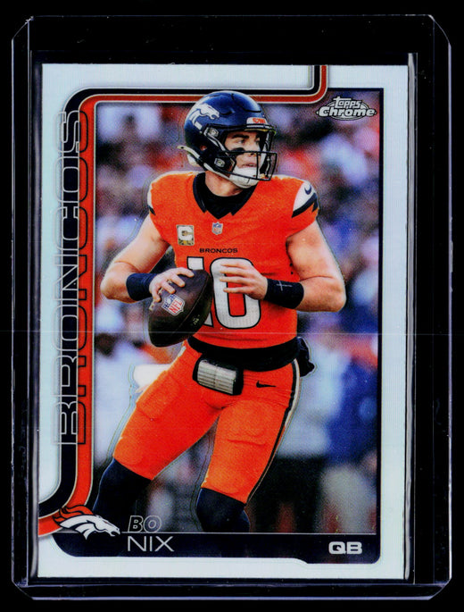 2024 Topps Chrome Refractor Bo Nix #88 Denver Broncos Rookie - front