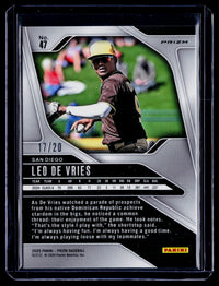 2025 Panini Prizm Baseball Leo De Vries #47 Floral Design /20 - back