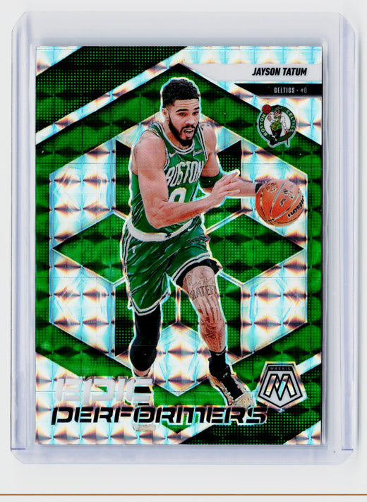 2024-25 Panini Mosaic Epic Performers Green Mosaic Jayson Tatum #4 - front