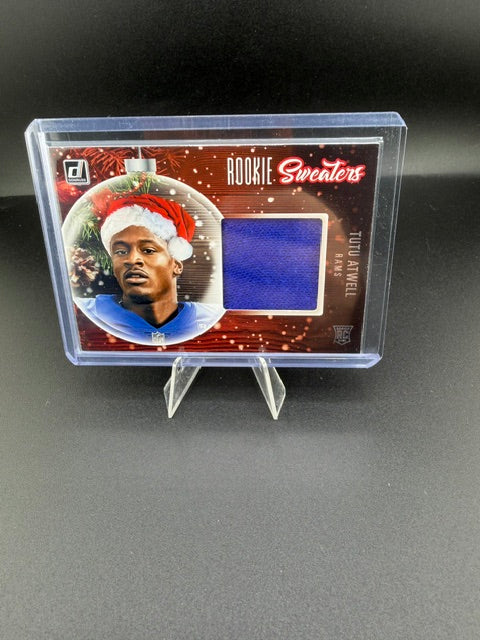2021 Panini Donruss Rookie Sweaters Tutu Atwell #RS-TAT Rookie Memorabilia - front